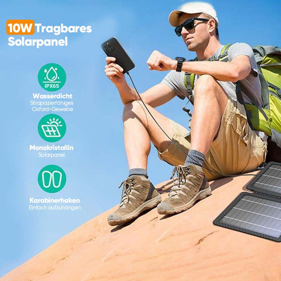 Saker 10W Schnelllade tragbares Solarladegerät
