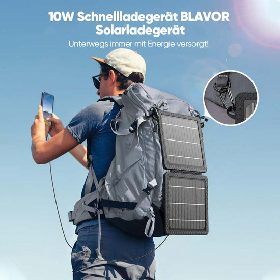 Saker 10W Schnelllade tragbares Solarladegerät