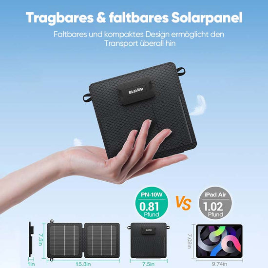 Saker 10W Schnelllade tragbares Solarladegerät