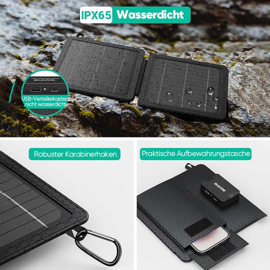 Saker 10W Schnelllade tragbares Solarladegerät