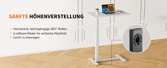 Saker Versteckte Rollen Verstellbarer Nachttisch