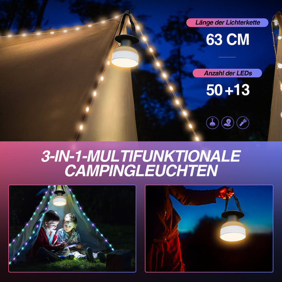 SAKER® Multifarbiges Camping Lichtband