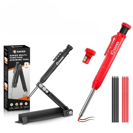 Saker Multifunktionales Anreißwerkzeug DIY Anreißlehre mit Tieflochstift