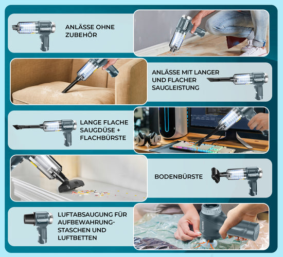 Saker 3-in-1 Staubsauger mit Desinfektionsfunktion