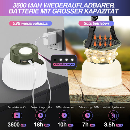 SAKER® Multifarbiges Camping Lichtband