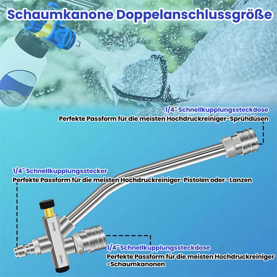 Verbessern Sie Ihr Autowascherlebnis - SAKER® Schaumkanone mit Doppelanschluss