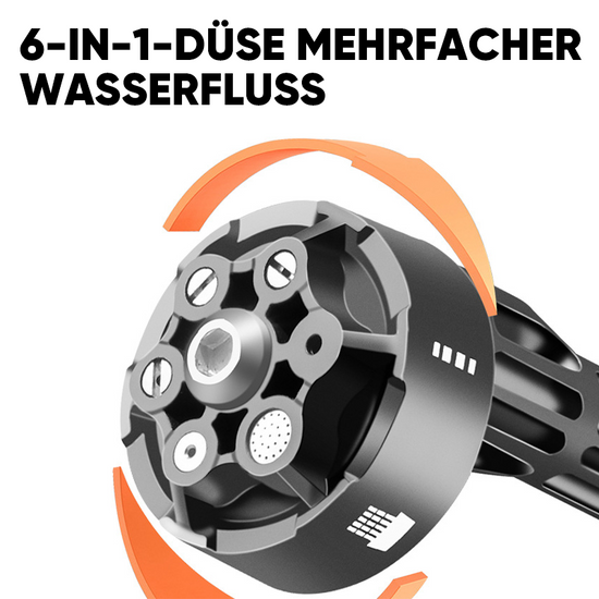 6-in-1-Sprühdüse Autowaschwasserpistole