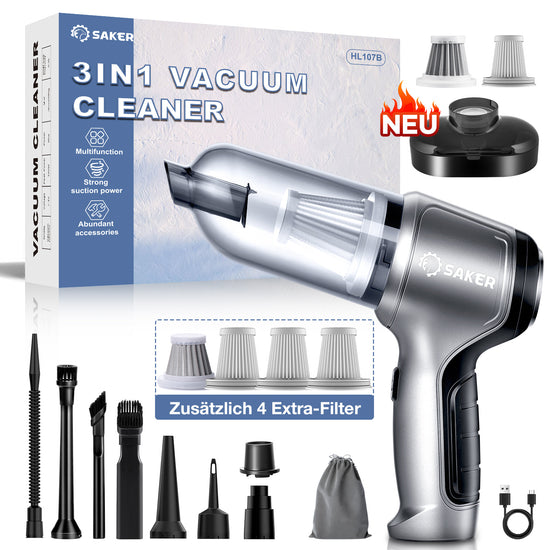 Saker 3-in-1 Verbesserter Kabelloser Mini-Handstaubsauger