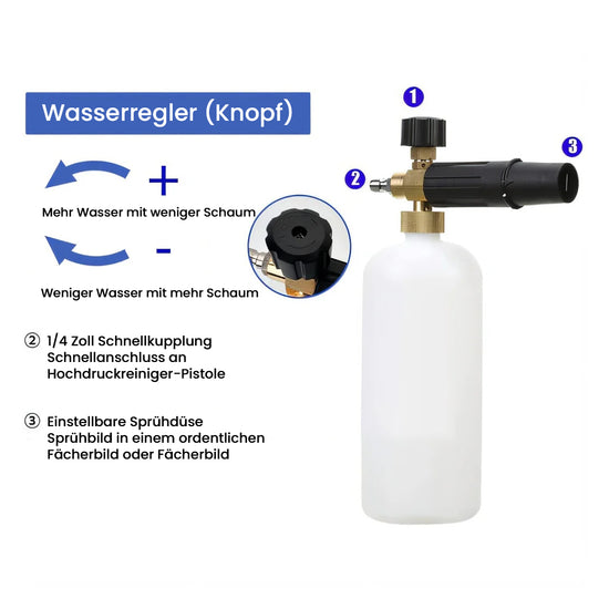 Verbessern Sie Ihr Autowascherlebnis - SAKER® Schaumkanone mit Doppelanschluss