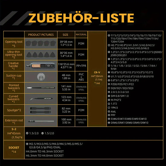 Saker 180-in-1 Präzisions-Elektroschraubendreher-Set