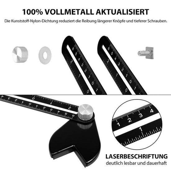 Saker Konturenlehre mit Multi-Winkel Messlineal
