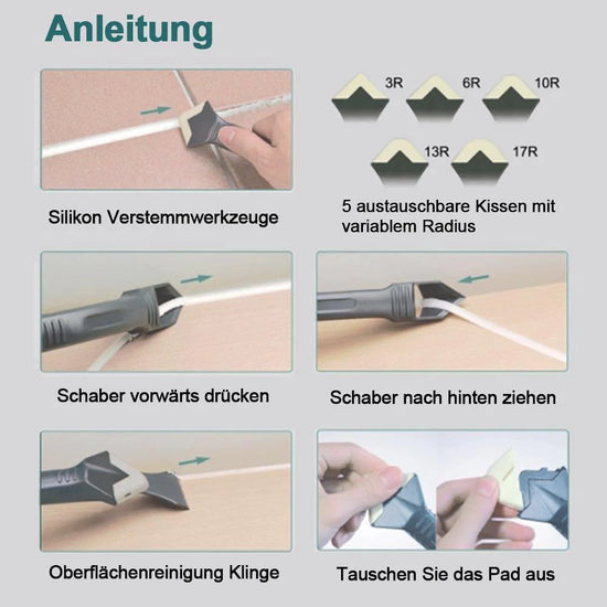 Saker 3 in 1 Silikonentferner Set Dichtungs Werkzeugsatz