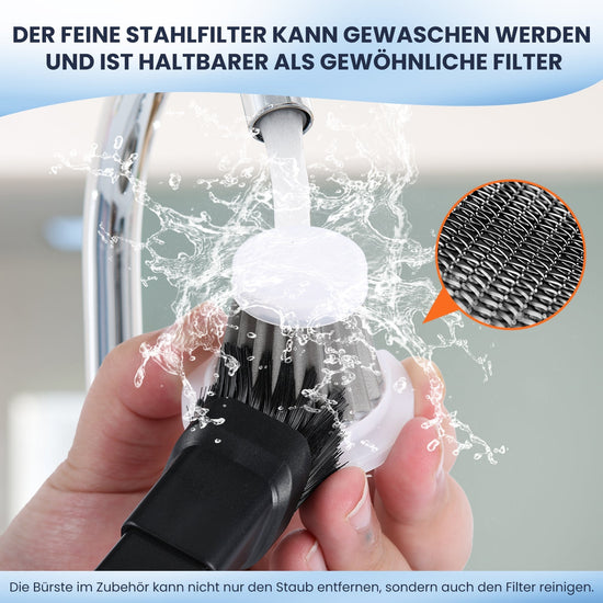 Feines Stahlfilter für Saker 12v Autostaubsauger