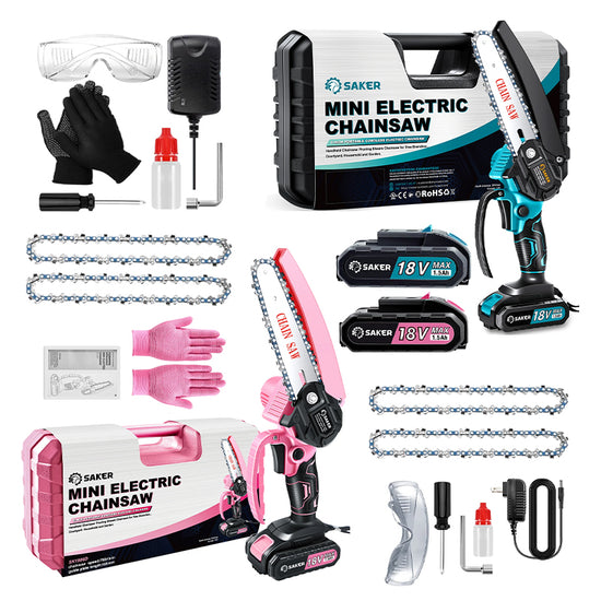 Saker 4/6 Zoll Mini Kettensäge Akku Einhandsäge