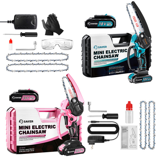Saker 4/6 Zoll Mini Kettensäge Akku Einhandsäge