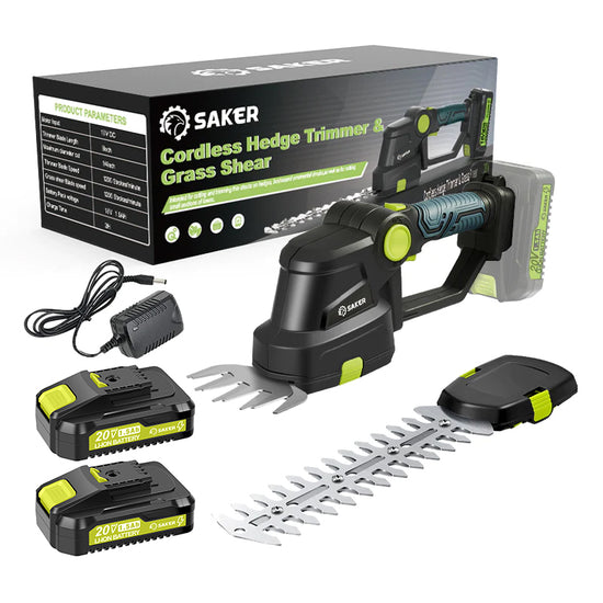 Saker 2-in-1 Akku Grasschere & Heckenschere