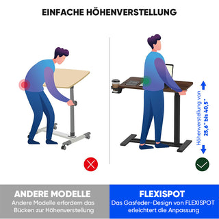 Saker Versteckte Rollen Verstellbarer Nachttisch