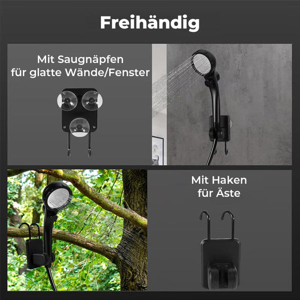 Tragbare, wiederaufladbare Camping-Duschpumpe