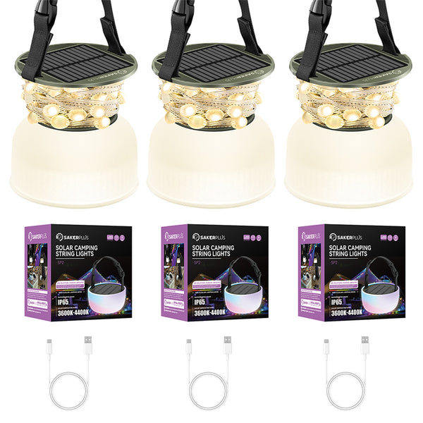 SAKER® Multifarbiges Camping Lichtband