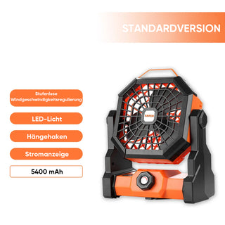 SAKER® Wiederaufladbarer Campingventilator