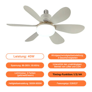 Saker Deckenventilator mit Licht