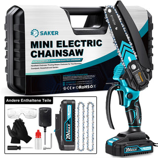 Saker 6 Zoll 18V Mini Kettensäge Akku Einhand Elektrokettensäge