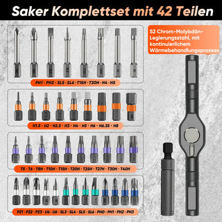Saker 42-teiliges magnetisches Schraubendreher-Set