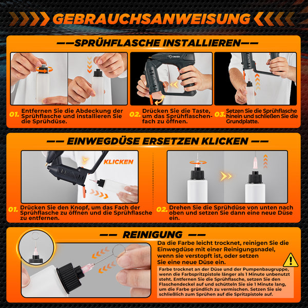 SAKER Kabelloser Elektrischer Farbspriter