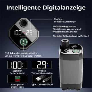 Tragbare, wiederaufladbare Camping-Duschpumpe