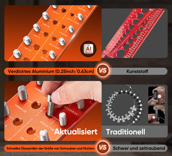 SAKER® Gewindeprüfer für Schrauben und Muttern