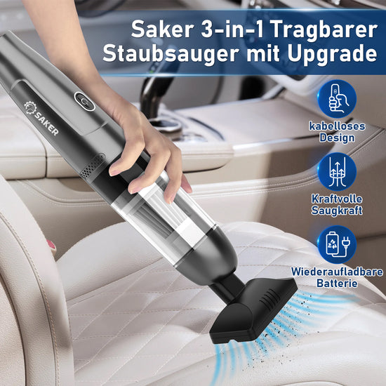 Saker 3-in-1 Verbesserter Kabelloser Mini-Handstaubsauger – sakerwerkzeuge