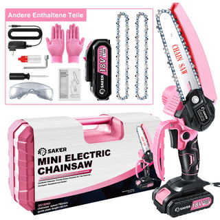 Saker 4/6 Zoll Mini Kettensäge Akku Einhandsäge