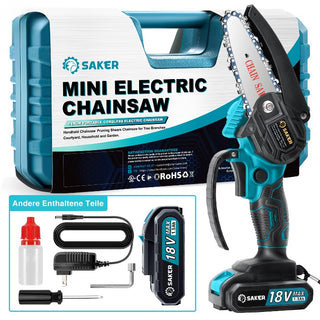 Saker 4 Zoll 18V Mini Kettensäge Akku Einhand Elektrokettensäge
