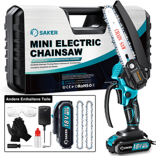 Saker 6 Zoll 18V Mini Kettensäge Akku Einhand Elektrokettensäge