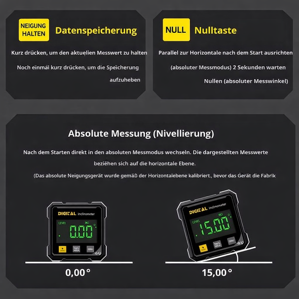 Saker® Digitaler Laser-Winkelmesser