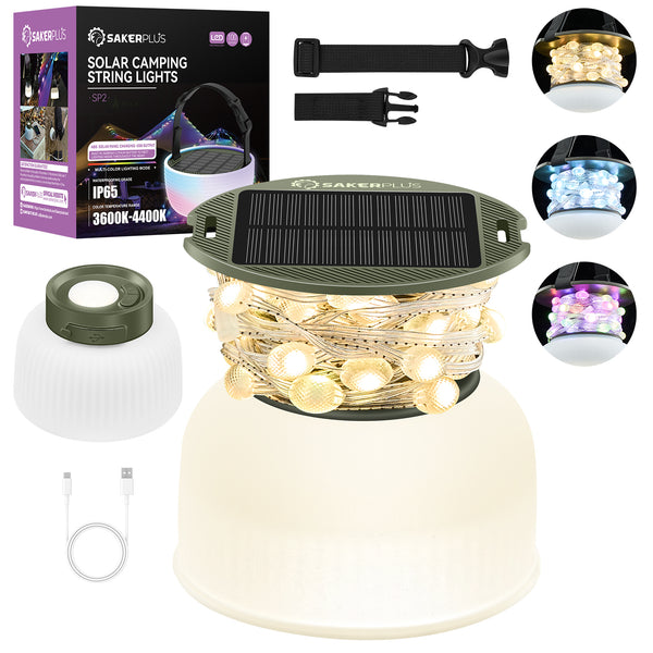 SAKER® Multifarbiges Camping Lichtband