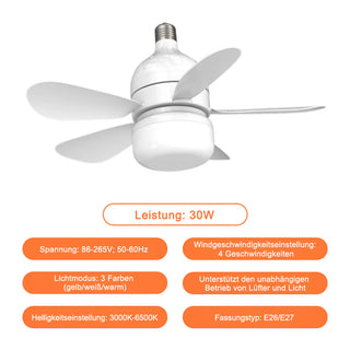 Saker Deckenventilator mit Licht
