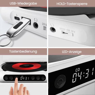 Saker Tragbarer Bluetooth-CD-Player