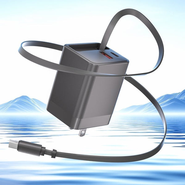 Sakerplus® 65 W GaN 3-in-1 einziehbares Schnellladegerät