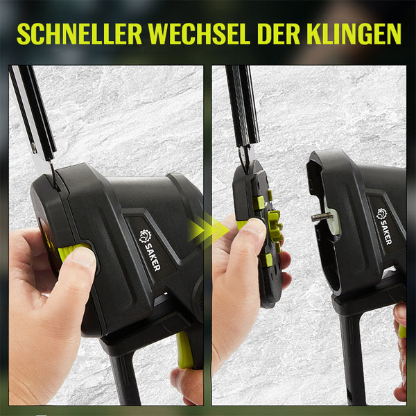 Saker 2-in-1-Gras- und Heckenschere mit Akku