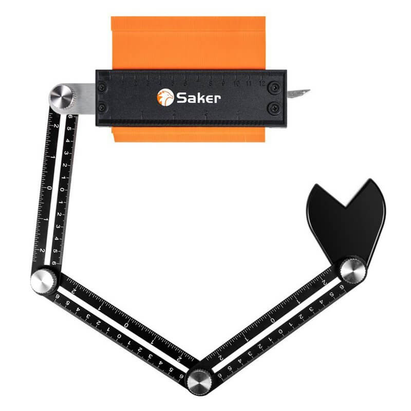 Saker Konturenlehre mit Multi-Winkel Messlineal