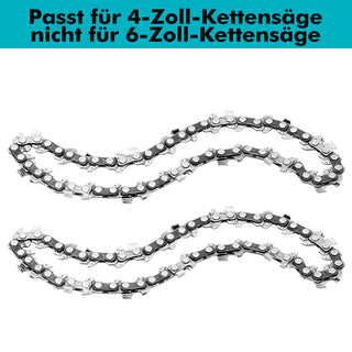 2* Ersatzketten für 4 Zoll Einhand Kettensäge Mit Akku, nicht für 6 Zoll
