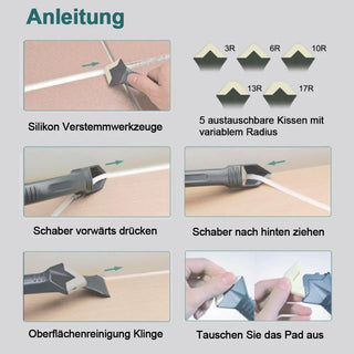 Saker 3 in 1 Silikonentferner Set Dichtungs Werkzeugsatz