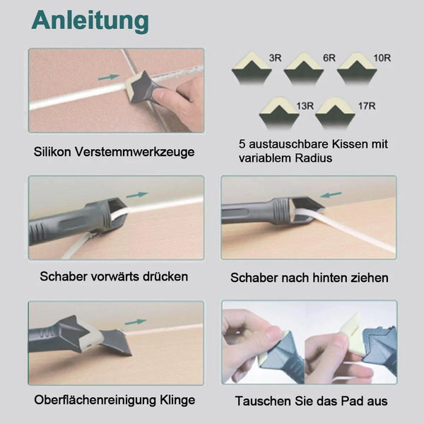 Saker 3 in 1 Silikonentferner Set Dichtungs Werkzeugsatz