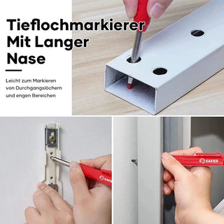 Saker Multifunktionales Anreißwerkzeug DIY Anreißlehre mit Tieflochstift