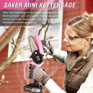 Saker 4 Zoll Rosa Handkettensäge Mit Akku für das Trimmen