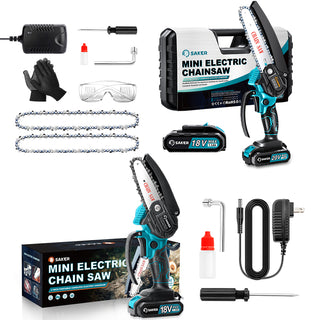 Saker 4/6 Zoll Mini Kettensäge Akku Einhandsäge