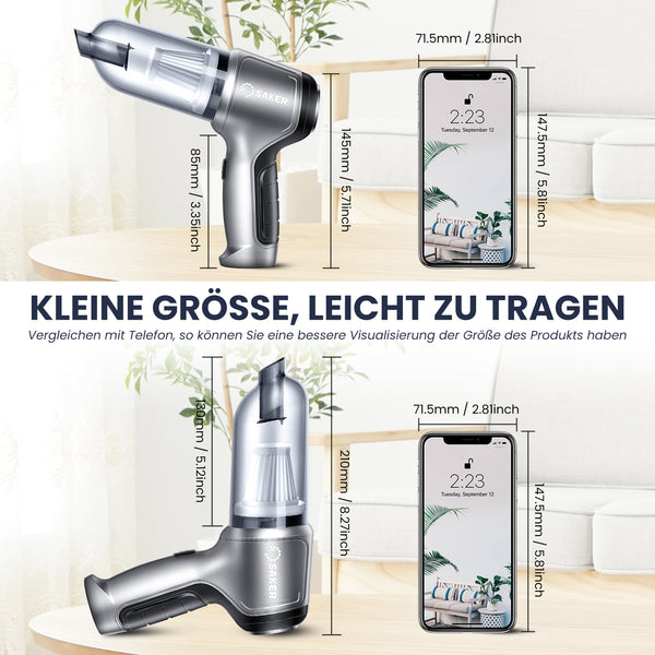 Saker 12 volt autostaubsauger ist leicht zu tragen