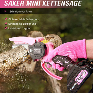 Saker 4 Zoll Kleine Akku Kettensäge für das Trimmen