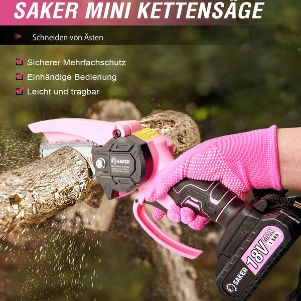 Saker 4 Zoll Kleine Akku Kettensäge für das Trimmen